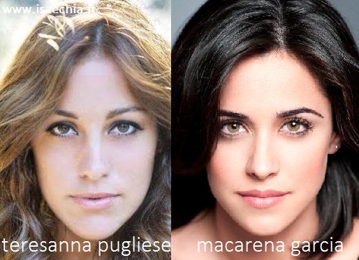 Somiglianza tra Teresanna Pugliese e Macarena Garcia
