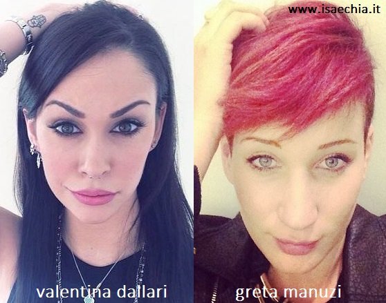 Somiglianza tra Valentina Dallari e Greta Manuzi