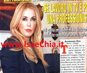 Roberta Bruzzone contro Virginia Raffaele: “Se lavoro in tv è perché sono una professionista seria!” article-post