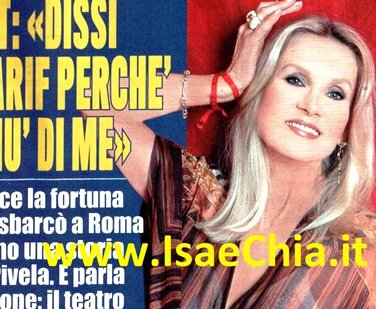 Barbara Bouchet: “Io, Iva Zanicchi e Corinne Cléry, mio figlio Alessandro Borghese, l’amore con Omar Sharif e…un dolce amico!”