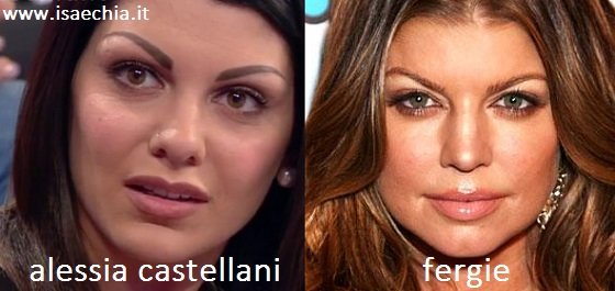 Somiglianza tra Alessia Castellani e Fergie