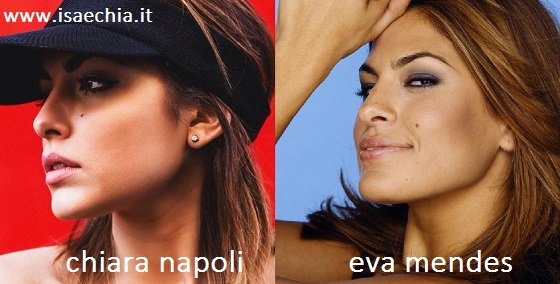 Somiglianza tra Chiara Napoli ed Eva Mendes
