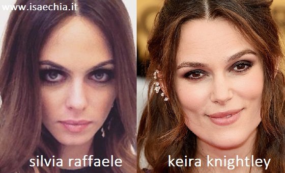 Somiglianza tra Silvia Raffaele e Keira Knightley
