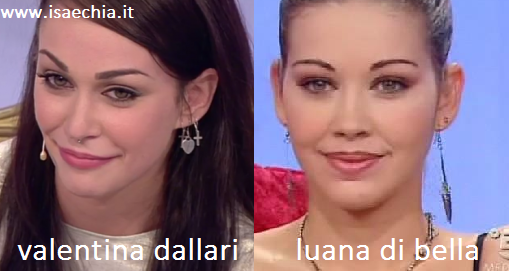 Somiglianza tra Valentina Dallari e Luana Di Bella