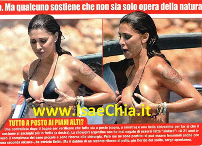 A Ibiza le labbra e il seno di Belén Rodriguez sembrano lievitati. Merito del caldo o…di un aiutino? preview