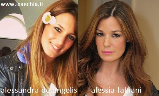 Somiglianza tra Alessandra De Angelis e Alessia Fabiani