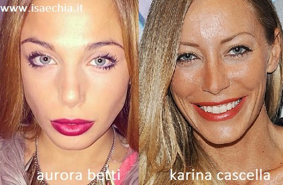 Somiglianza tra Aurora Betti e Karina Cascella
