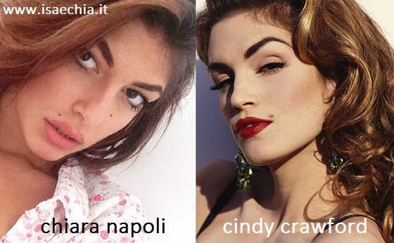 Somiglianza tra Chiara Napoli e Cindy Crawford