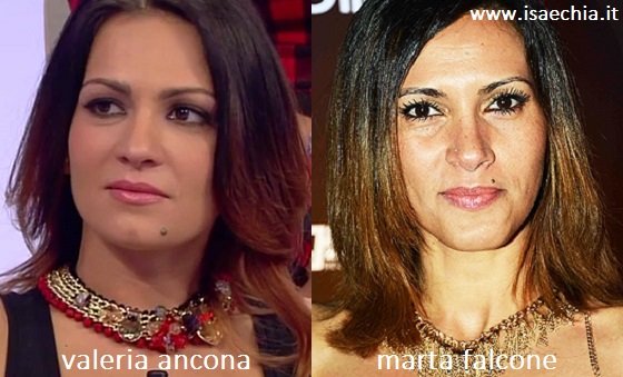 Somiglianza tra Valeria Ancona e Marta Falcone