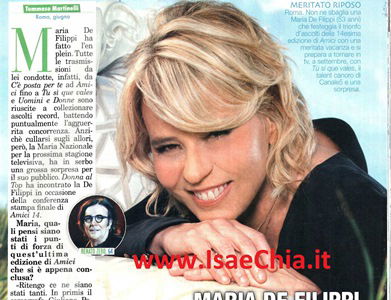 Maria De Filippi: “Sanremo, le vacanze e lo show con Renato Zero!” article-post