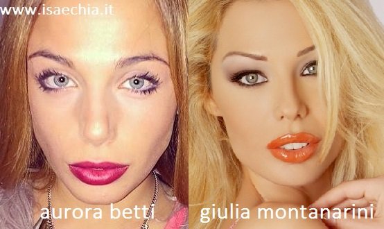Somiglianza tra Aurora Betti e Giulia Montanarini