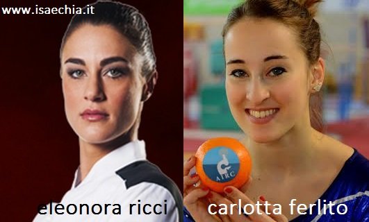 Somiglianza tra Eleonora Ricci e Carlotta Ferlito
