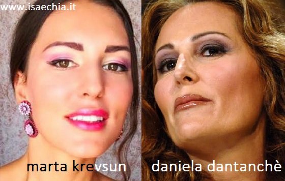 Somiglianza tra Marta Krevsun e Daniela Santanchè
