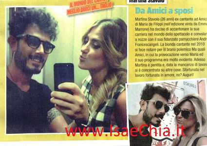 Martina Stavolo: da ‘Amici’…a sposi! / Serena Enardu e Pamela Petrarolo con dei grossi…problemi! article-post