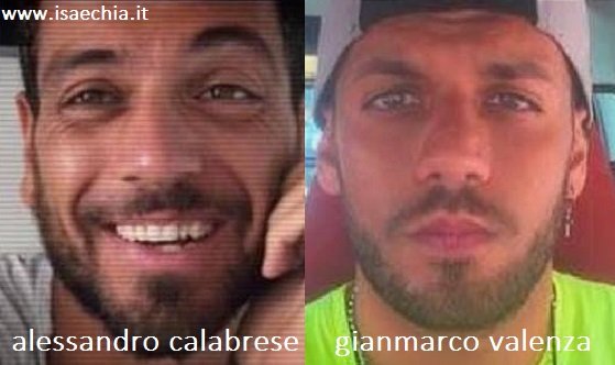 Somiglianza tra Alessandro Calabrese e Gianmarco Valenza