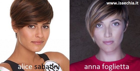 Somiglianza tra Alice Sabatini e Anna Foglietta