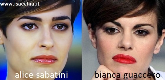 Somiglianza tra Alice Sabatini e Bianca Guaccero