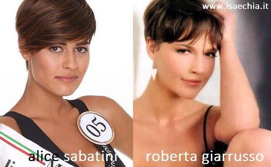 Somiglianza tra Alice Sabatini e Roberta Giarruso