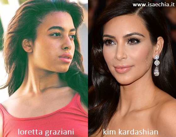 Somiglianza tra Loretta Graziani e Kim Kardashian