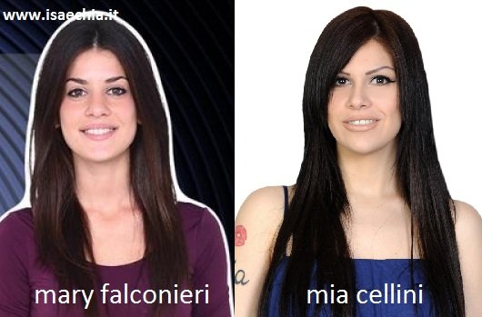 Somiglianza tra Mary Falconieri e Mia Cellini
