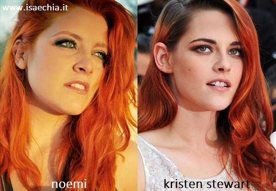 Somiglianza tra Noemi e Kristen Stewart