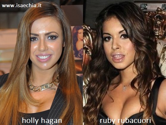 Somiglianza tra Ruby Rubacuori e Holly Hagan
