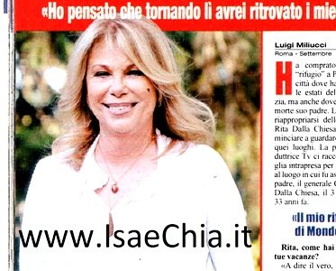 Rita Dalla Chiesa: “Ho comprato casa a Palermo per ricordare il sacrificio di papà. L’amore? L’unico non sbagliato è stato Fabrizio Frizzi!”