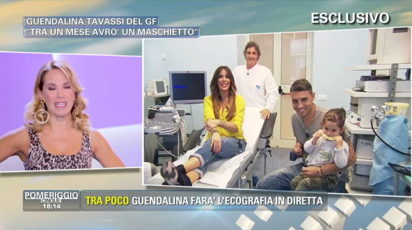 ‘Pomeriggio 5’, ecografia in diretta per Guendalina Tavassi preview