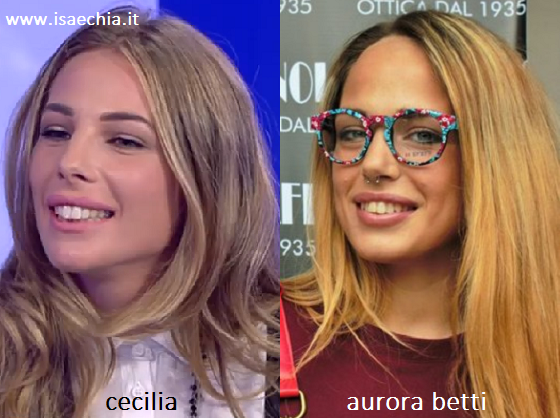 Somiglianza tra Cecilia e Aurora Betti