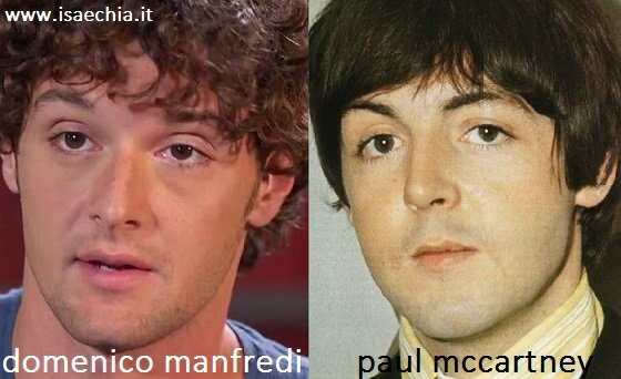 Somiglianza tra Domenico Manfredi e Paul McCartney