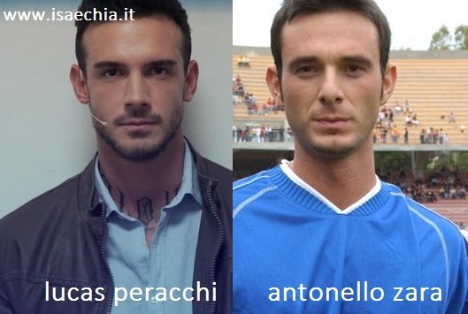 Somiglianza tra Lucas Peracchi e Antonello Zara
