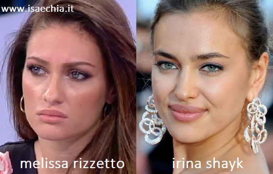 Somiglianza tra Melissa Rizzetto e Irina Shayk preview