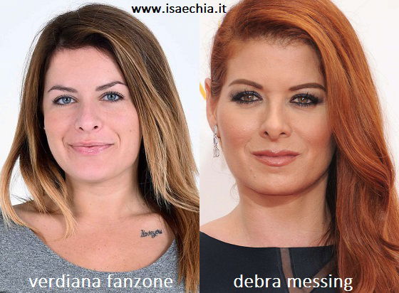 Somiglianza tra Verdiana Fanzone e Debra Messing preview