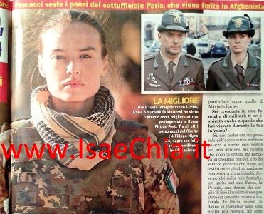 Kasia Smutniak militare per fiction: “Io sul set con Leone, tra poppate e fucili!”