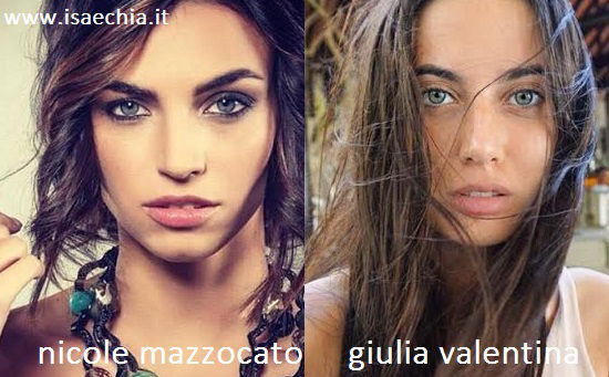 Somiglianza Nicole Mazzocato e Giulia Valentina article-post