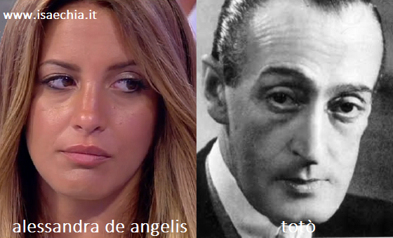 Somiglianza tra Alessandra De Angelis e Totò