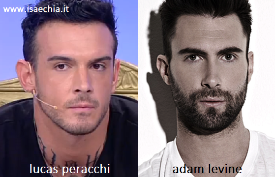 Somiglianza tra Lucas Peracchi e Adam Levine