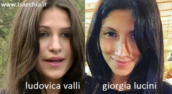 Somiglianza tra Ludovica Valli e Giorgia Lucini