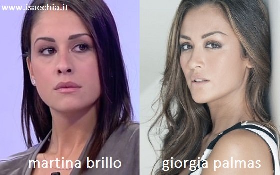 Somiglianza tra Martina Brillo e Giorgia Palmas