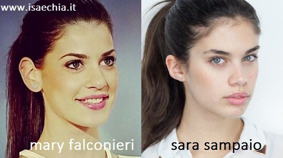 Somiglianza tra Mary Falconieri e Sara Sampaio