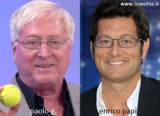 Somiglianza tra Paolo G. ed Enrico Papi