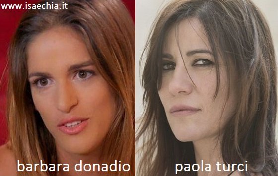 Somiglianza tra Barbara Donadio e Paola Turci