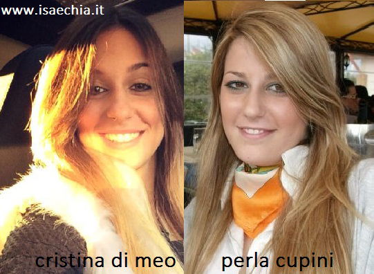 Somiglianza tra Cristina Di Meo e Perla Cupini preview