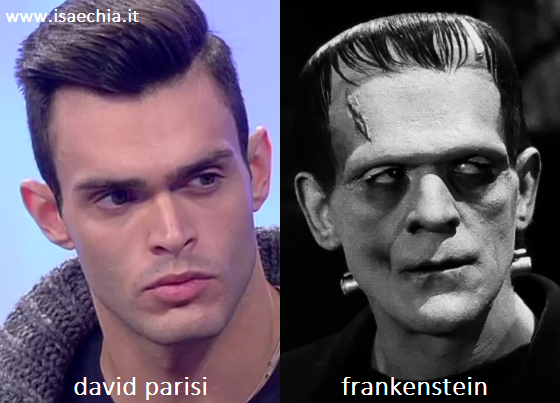 Somiglianza tra David Parisi e Frankenstein