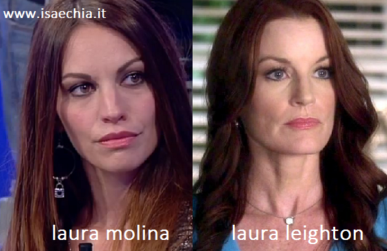 Somiglianza tra Laura Molina e Laura Leighton