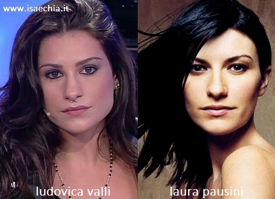 Somiglianza tra Ludovica Valli e Laura Pausini