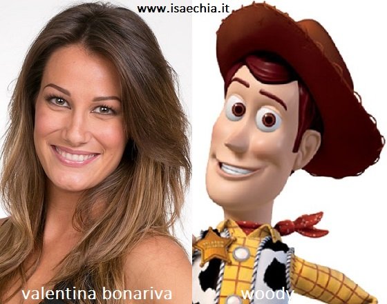 Somiglianza tra Valentina Bonariva e Woody di 'Toy Story'