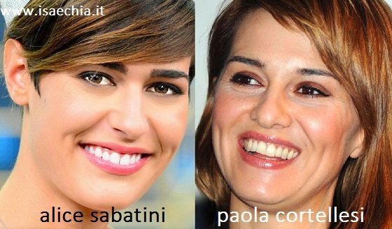 Somiglianza tra Alice Sabatini e Paola Cortellesi