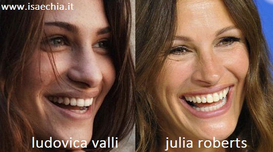 Somiglianza tra Ludovica Valli e Julia Roberts preview