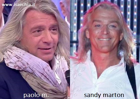 Somiglianza tra Paolo M., cavaliere del Trono over di ‘Uomini e Donne’, e Sandy Marton